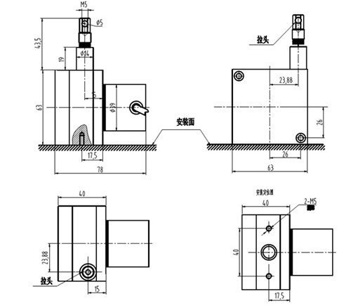 差分信號(hào)拉繩傳感器接線安裝方式